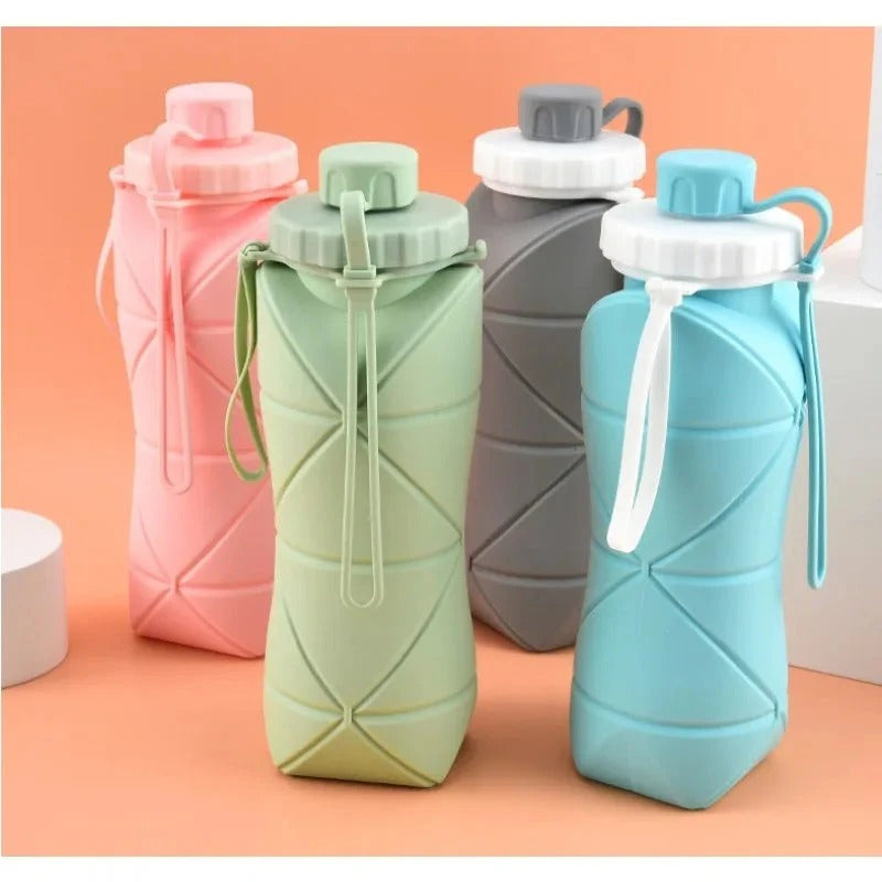 Silicon Foldable Bottle 600ml | Portable Travel Smart Water Bottle